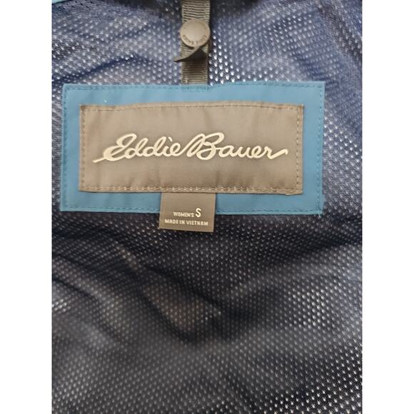 Eddie Bauer Weatheredge Rain Teal Jacket Women’s Sz Small Packable Hood - Picture 5 of 7